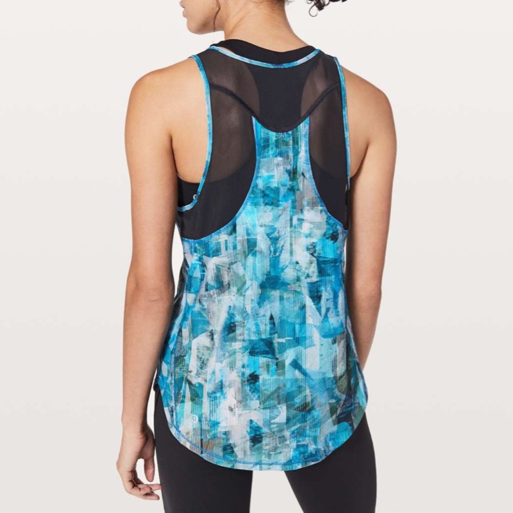 Lululemon Sculpt Tank II Sun Dazed multi blue tank top